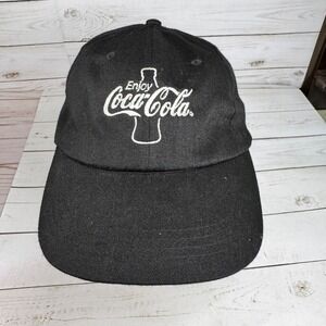 Vtg Coca-Cola Hat 2001 Minnefest‎ Odyssey Black Strapback Cap Head to Toe Promo